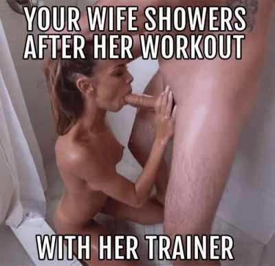 Shower after her workout