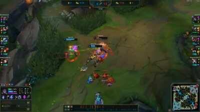 1vs2 Sylas toppelos with low hp and no flash/ult gone wrong. 200IQ Outplay!