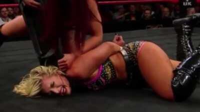 Toni Storm cries about her hurt neck...