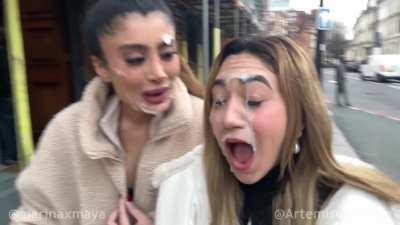 Artemis Carmona & Marina Maya - Epic London Cumwalk!