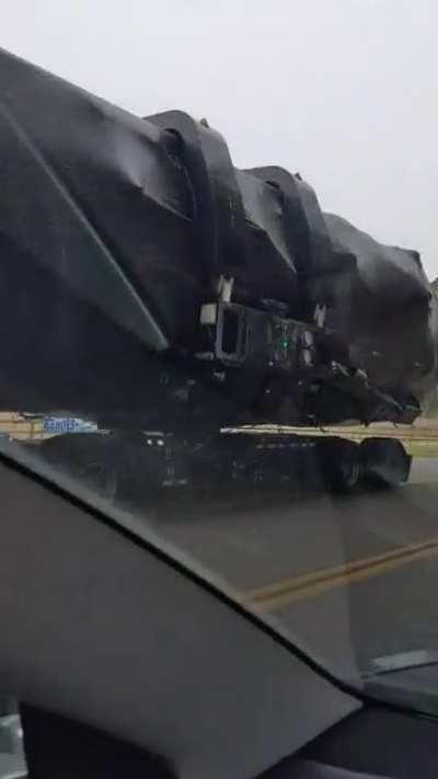 Falcon 9 Booster arriving at Vandenberg Space Force Base