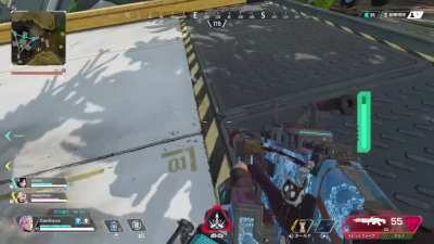 POV of casual matches in apex (full 3 glitched in that tiny spot while simultaneously gearing up for WW3)