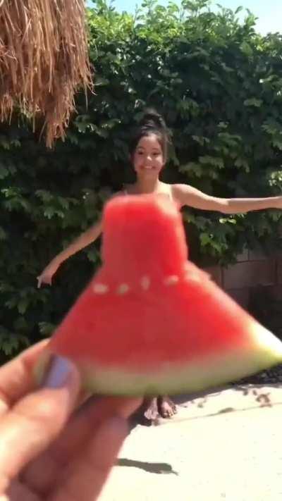 Jenna and her watermelon