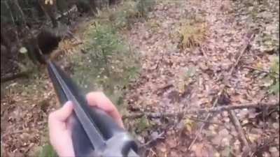 me holding the room i got myself stuck in w flechette loaded trusty shotgun, keeping all the BEARs at bay.