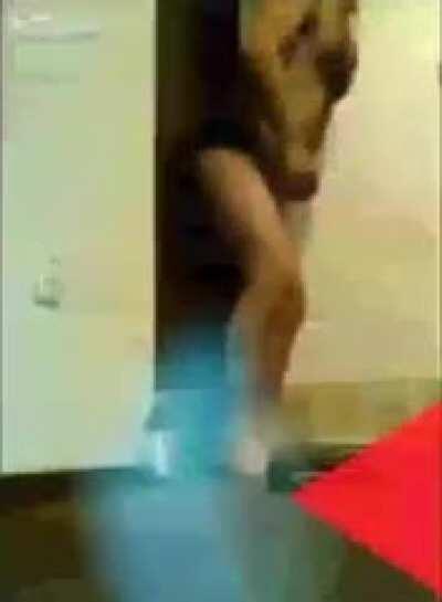 Farting on my roommate's door ja