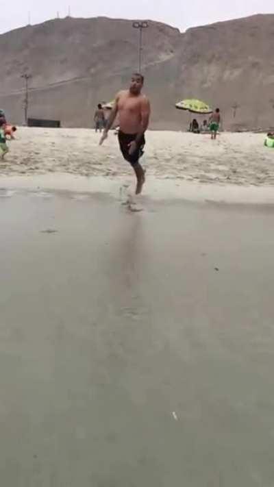 Instant regret after trying to body surf