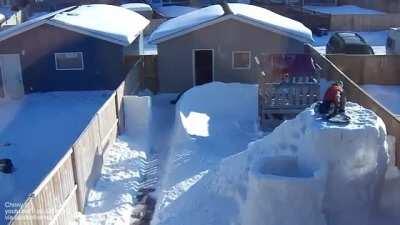 Childhood excitement for snow