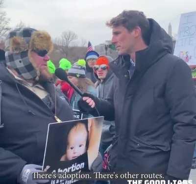 “My body my choice” but only for his body…