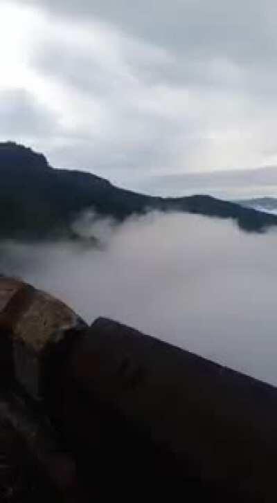 Amboli Ghat (Maharashtra) on the eve of Nisarga cyclone. You are looking at 600ft deep valley. Fact-Amboli has recorded 8575mm rainfall in 2019.