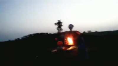 A dumbass with a flaming arrow rather than a lighter