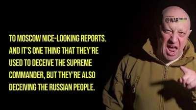 Prigozhin is not happy