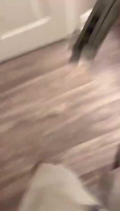 Men points a firearm at has balls and accidentally pulled the trigger 🙁