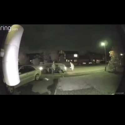 A group of men Chucked a bunch of dead rabbits at this guys house