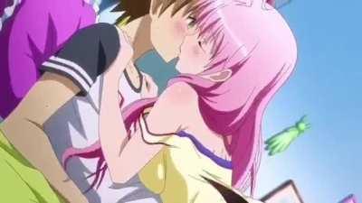 Lala kisses Rito and wants to do more with him.