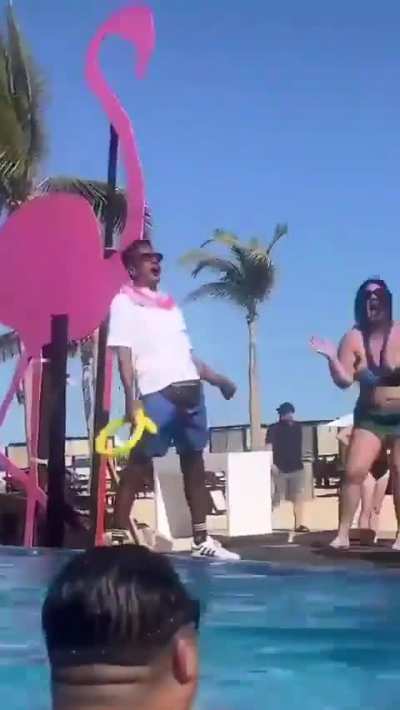 Woman flashes men and boys at the pool. How is this not a felony already?