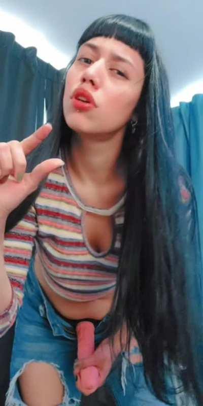 let's play a game: if my girlcock is bigger than your clitty, i will use all your holes for my pleasure and you will be like my fuck doll