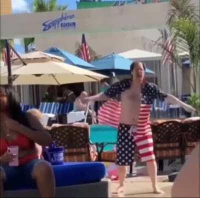 At least he seems to be having fun.