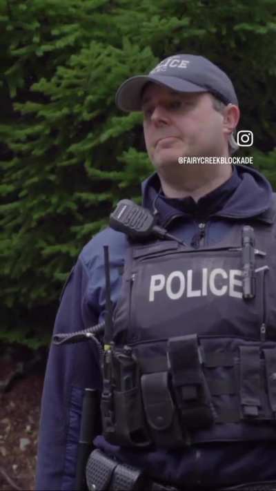 The Royal Canadian Mounted Police have stolen territory that belongs to Pacheedaht Native Elder Bill Jones and have illegally burnt down his spiritual cabin in order to set up old logging in Fairy Creek.