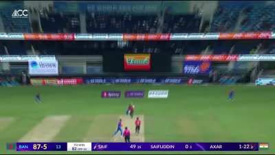Saif Hassan tonks Axar Patel for 4 massive straight sixes!