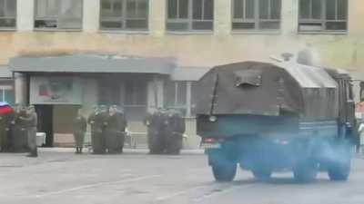 Awesome video of Russian military might 💪🏼 (Ignore Sergei getting run over at the end.)