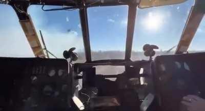 POV helicopter footage of AFU Army Aviation