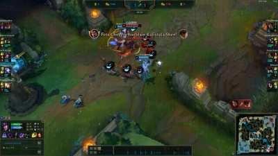 VERY FAST MID GANK NO FLASHES USED *Needs a syndra duo