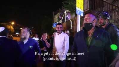 Deputy Mayor of Jerusalem, Arieh King tells a Palestinian that 