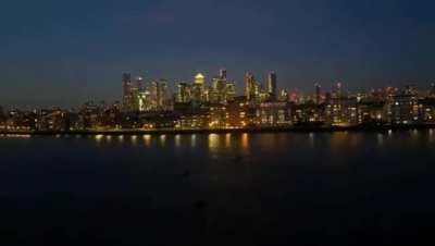 Sunset over Canary Wharf