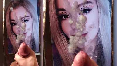 Yulianna Karaulova - Face cum tribute Porn GIF by yaichkict