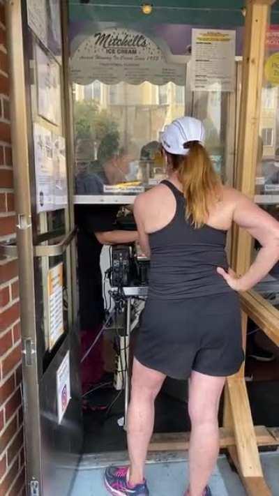 I saw a wild Karen in true form - asking for the manager and demanding her double scoops of toasted almond and mocha fudge