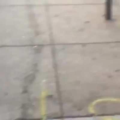 This thug hitting an older man from behind with a brick