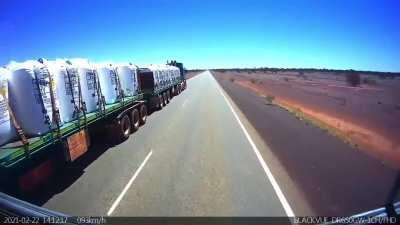 You need a lot of room to pass a 72 wheeler when you’ve got 42 wheels yourself...