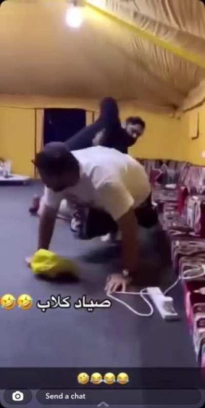 A man caught a strange creature