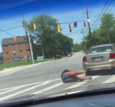 Crashing into a car. Couldn’t have felt good.