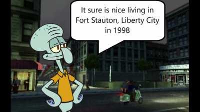 Squidward in Fort Stauton