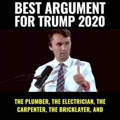 Charlie Kirk makes a great pitch for President Trump no matter who he's running against