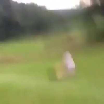 Kid thinks he's playing Donkey Kong