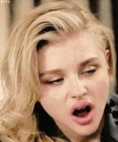 Just imagine, during your trip to LA you run into Chloe Grace Moretz on the street…. You whip out your cock to show her how hard she makes it… this is the face she makes right before she shows you what those lips do.