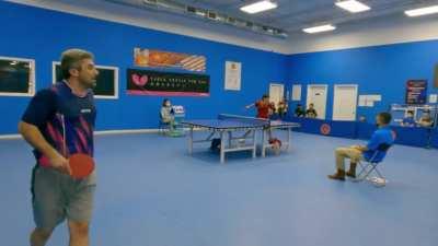 HMRB while I hit this ping pong ball