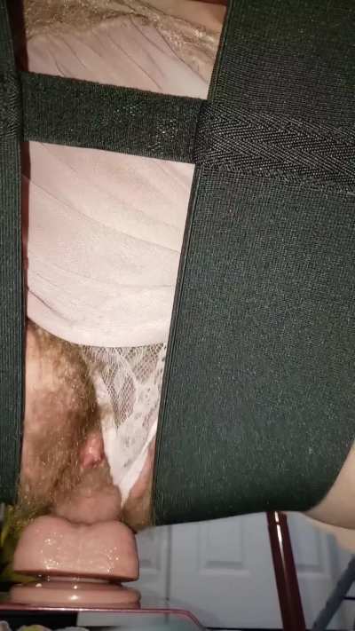 I got one of those bouncing sex chairs, so now I'm just over here riding this dildo