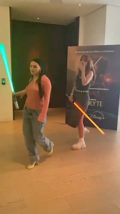 Braless with lightsaber