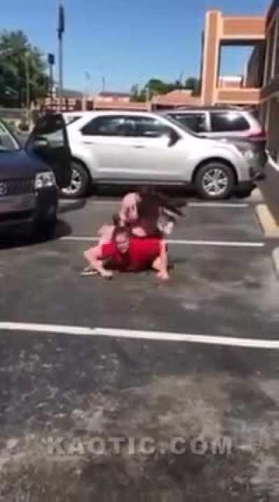 Woman gets beat up after trying to run someone over