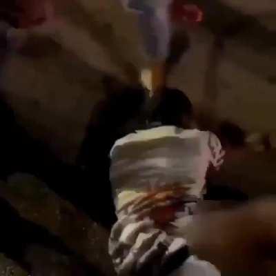 Guy antagonizes a woman on the street, so she knocks him unconscious with a single punch...