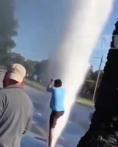 Jumping into an open water main