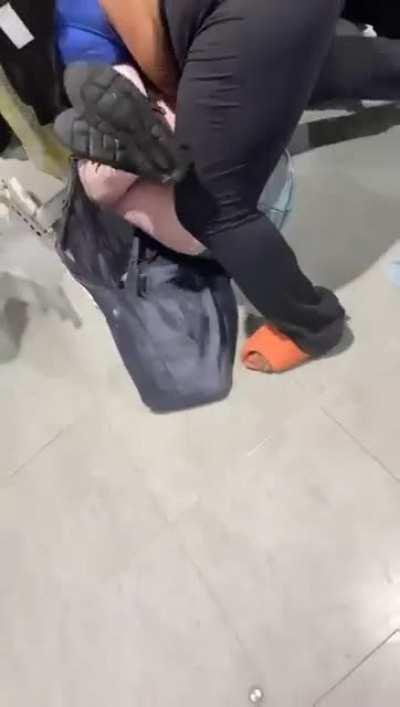 Beating the shit out of someone.