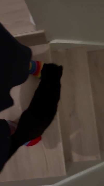 Grandma is trying to kill me every time I come downstairs…….  It’s actually terrifying with the lights off 