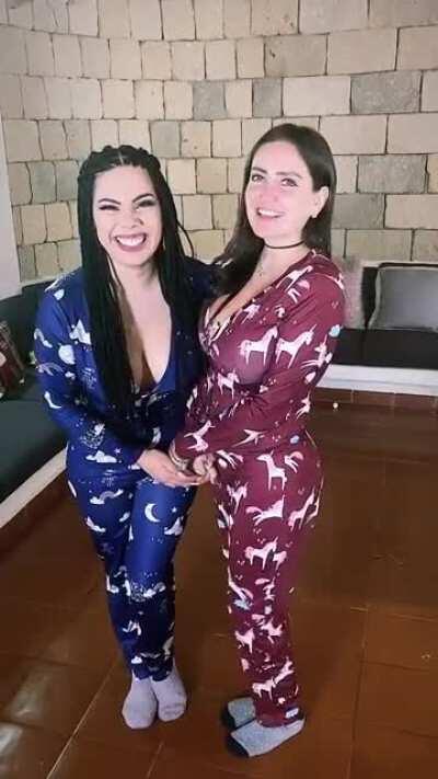 Par de tetonas ricas me la ponen durisima