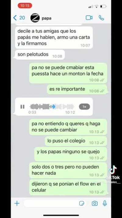 Una piba tiene la entrega de diploma el s&aacute;bado a las 15 y el padre no quiere ir por el Argentina M&eacute;xico