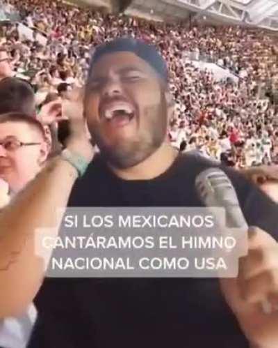 Si cantaramos el himno como en Estados Unidos