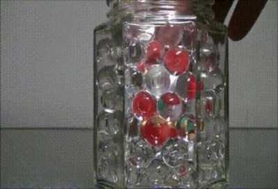 When your balls have the same refractive index as water